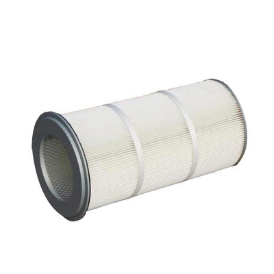 Cartucho de filtro de coletor de poeira industrial de fibra de poliéster com diâmetro interno de 215 mm