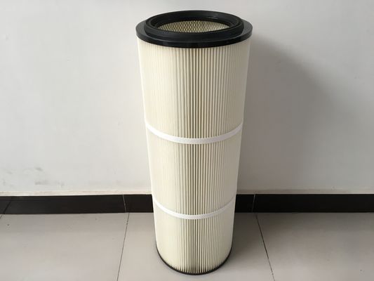 Cartucho de filtro de coletor de poeira industrial de fibra de poliéster com diâmetro interno de 215 mm