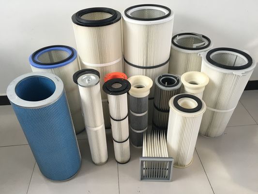 Limpador de pó em oficinas de reparação de máquinas usando filtro de cartucho de poliéster D365*660