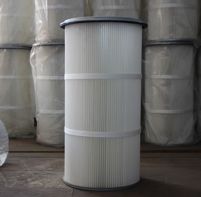 0Filtro de cartucho de ar plissado de porosidade de.3um para filtração de poeira em instalações de fabrico