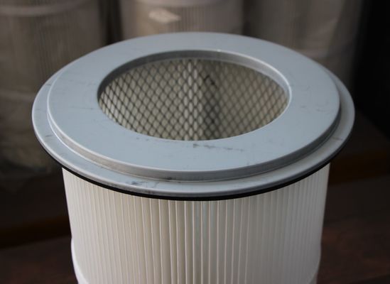 0Filtro de cartucho de ar plissado de porosidade de.3um para filtração de poeira em instalações de fabrico