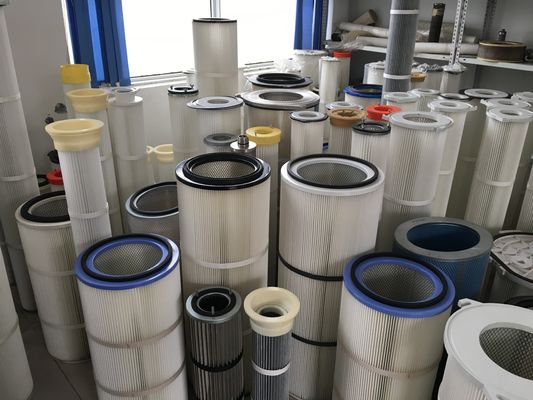 0Filtro de cartucho de ar plissado de porosidade de.3um para filtração de poeira em instalações de fabrico