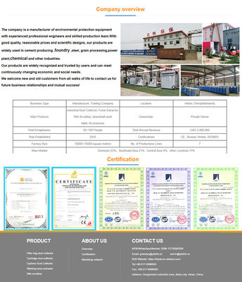 Oxidante térmico regenerativo para absorção de COV e depurador de poeira úmida de 1500*4000 mm