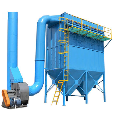 8 Válvulas de pulso Sistema de recolha de poeira industrial Baghouse com tamanho mínimo de partícula de 0,2 micrões
