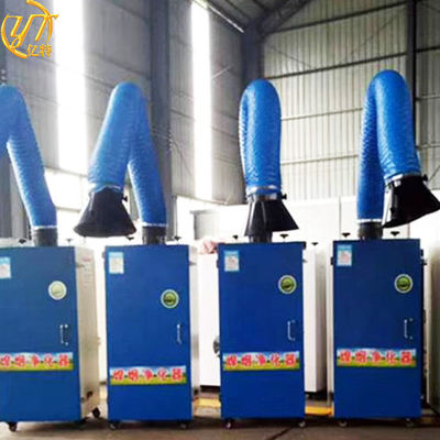 Trabalhos de construção facilitados com o absorvedor de fumaça móvel YITE e o braço de escape de 2 peças