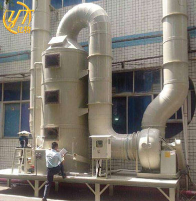 Turma de purificação de gases de polipropileno de limpeza de ar molhado D800*3500mm para instalação química