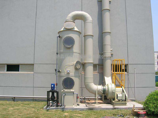 Turma de purificação de gases de polipropileno de limpeza de ar molhado D800*3500mm para instalação química
